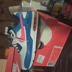 Nike Air Max White and Blue with Pink Accents